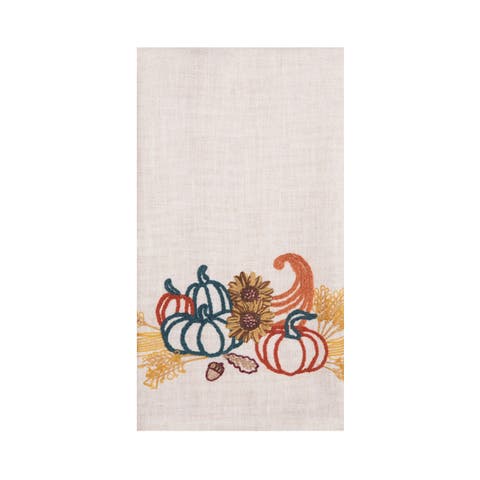 Autumn Botanical Pumpkin 100% Cotton Handtowel