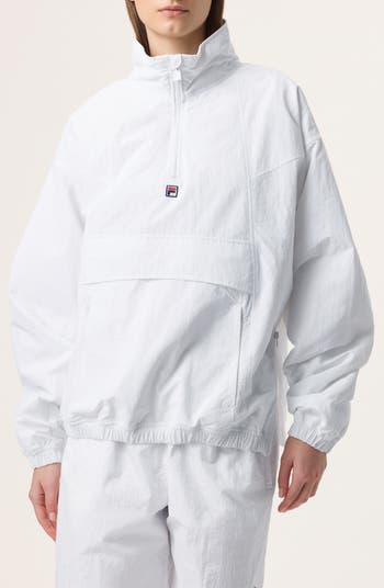 FILA x Hailey Half Zip Nylon Oversize Jacket | Nordstrom