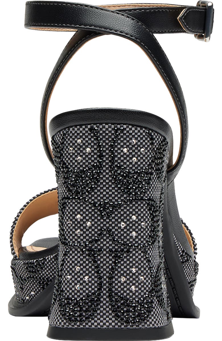 COACH Crystal Signature Jacquard Ankle Strap Platform Sandal, Alternate, color,