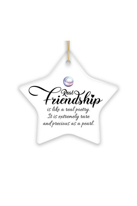 Friendship Precious As A Pearl Star Ornament