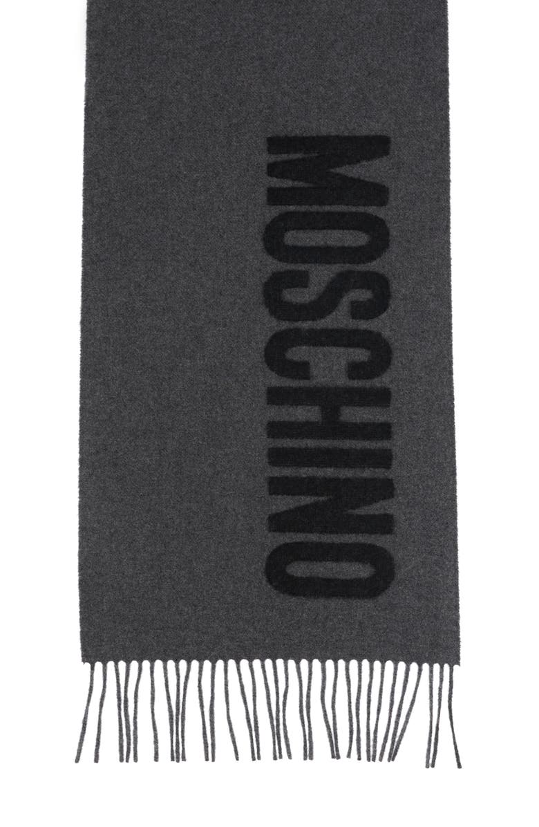 Moschino Wool Fringe Scarf, Alternate, color, 