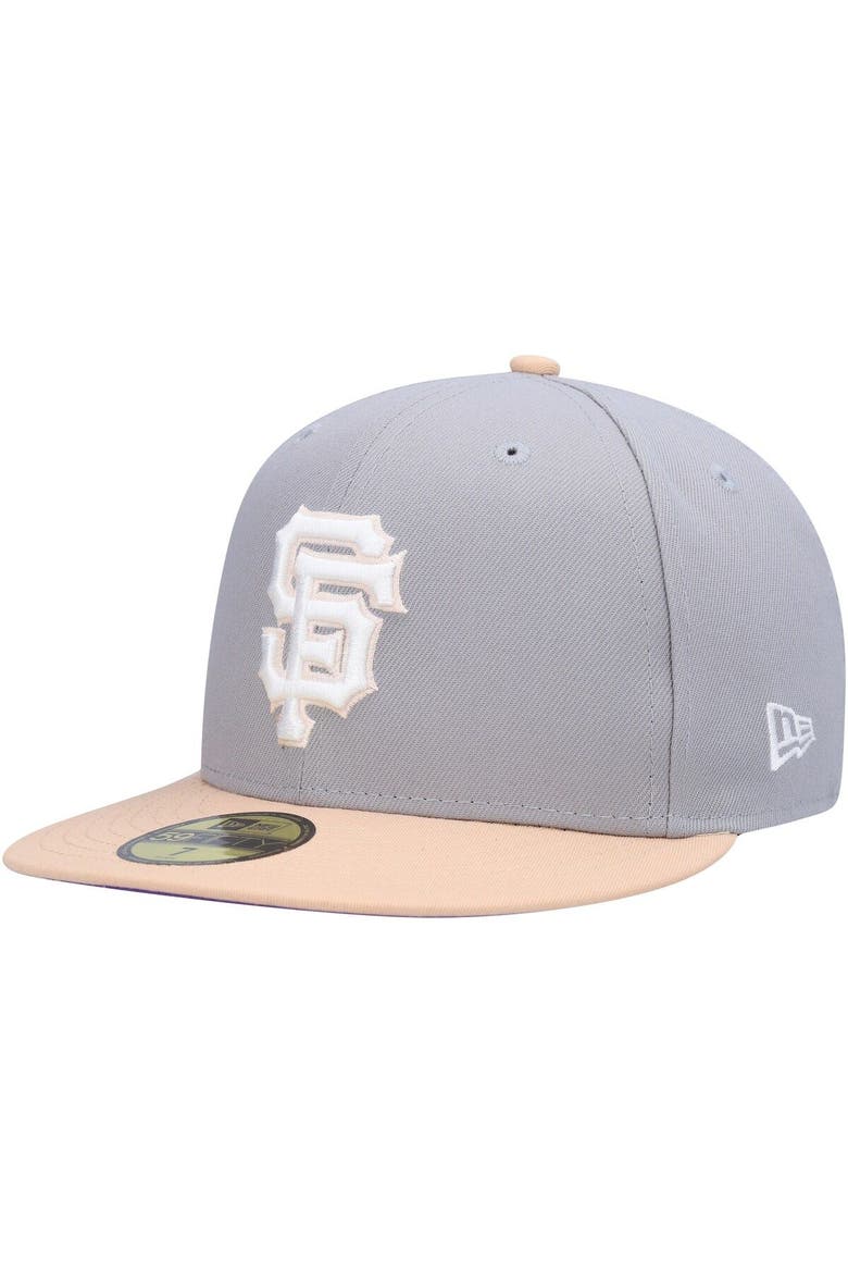 Men's New Era Gray/Peach San Francisco Giants 2007 MLB All-Star Game Purple Undervisor 59FIFTY Fitted Hat, Alternate, color, Gray
