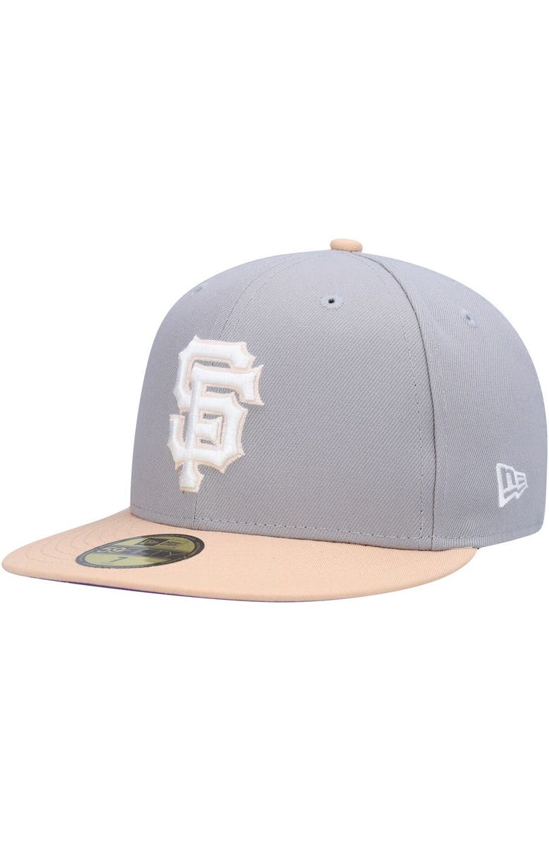 New Era Men's New Era Gray/Peach San Francisco Giants 2007 MLB All-Star Game Purple Undervisor 59FIFTY Fitted Hat, Alternate, color, Gray