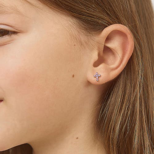 Shop In Season Jewelry The Cross Earrings In Pink