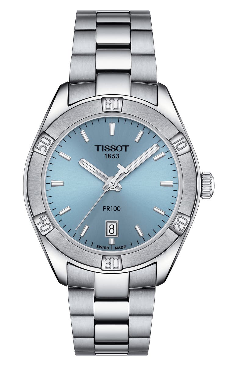 Tissot PR 100 Classic Bracelet Watch, 36mm, Main, color, Blue