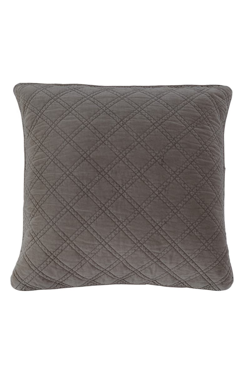 Pom Pom at Home Brussels Euro Sham, Main, color, Pewter