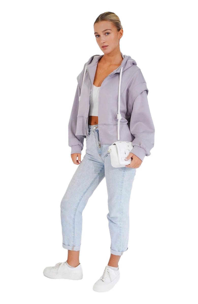 Belle & Bloom No Ordinary Love Zip Hoodie, Alternate, color, Grey Marle