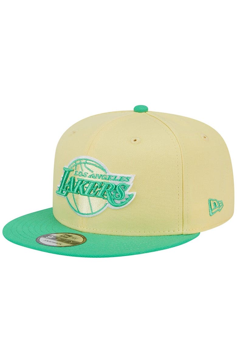 New Era Men's New Era Yellow/Green Los Angeles Lakers 9FIFTY Hat, Alternate, color,