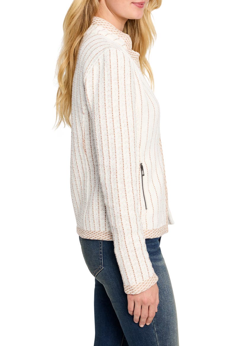 Notch Collar Stripe Knit Jacket, Alternate, color, NEUTRAL MULTI