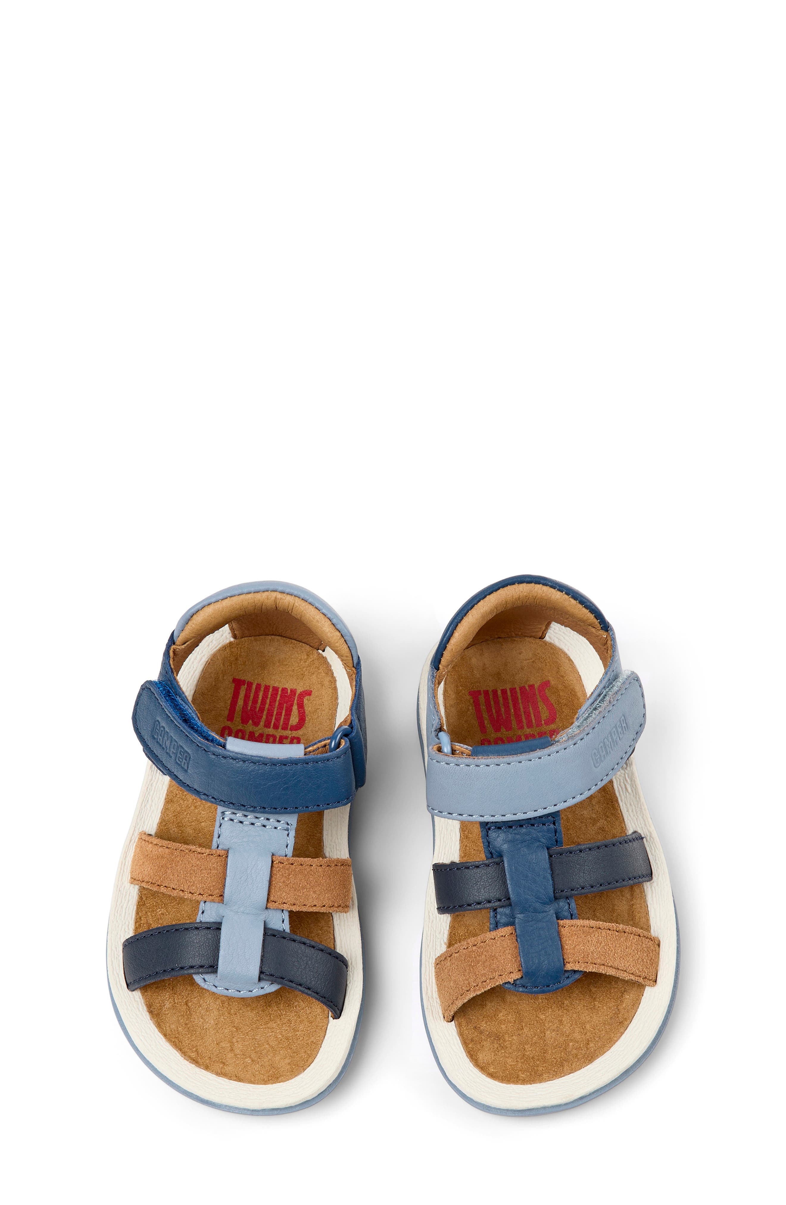 Kids' Bicho Twins Mismatch Sandal, Alternate, color, BLUE MULTI