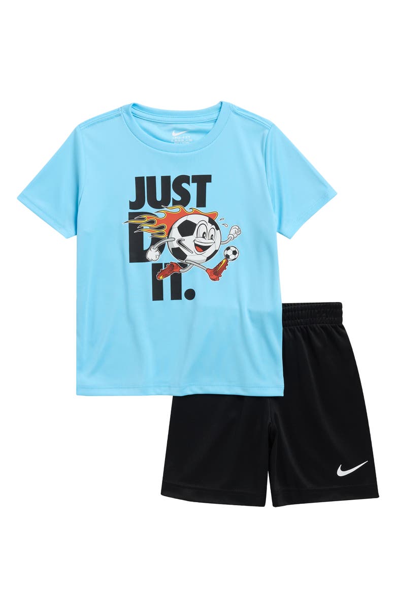 Nike Kids' Sportball T-Shirt & Shorts Set, Main, color, Black