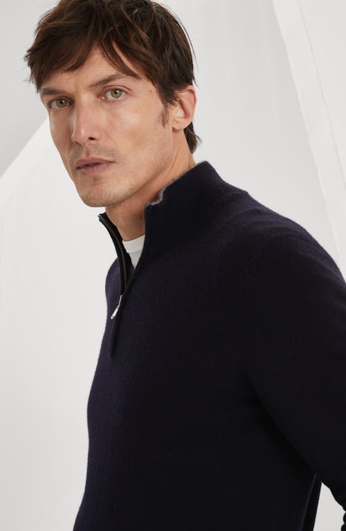 Brunello Cucinelli Long-sleeve Cashmere Jumper In Navy Blue