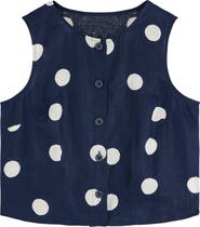 Boden Andrea Linen Sleeveless Button-Up Shirt