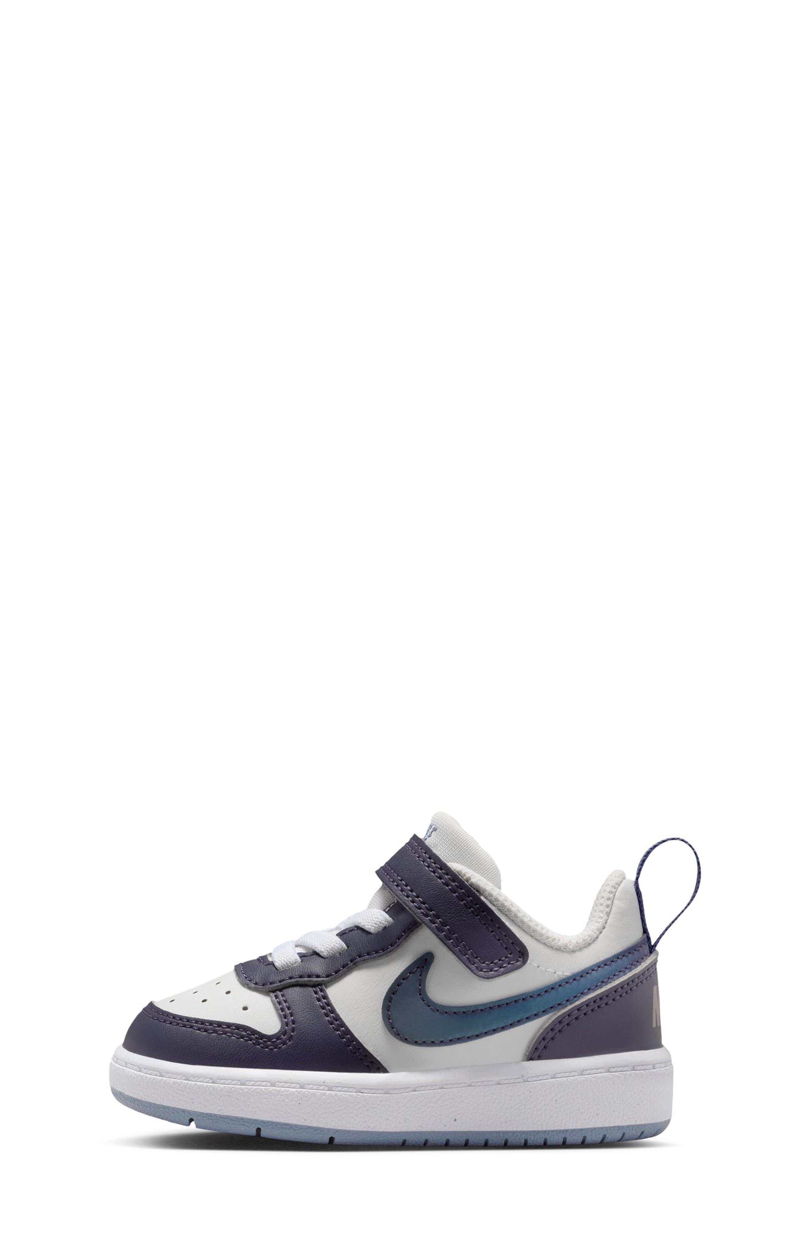Nike Kids' Court Borough Sneaker, Alternate, color, Platinum Tint/ Purple/ White
