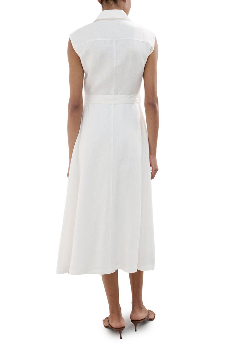 Sleeveless Linen Shirtdress, Alternate, color, ECRU