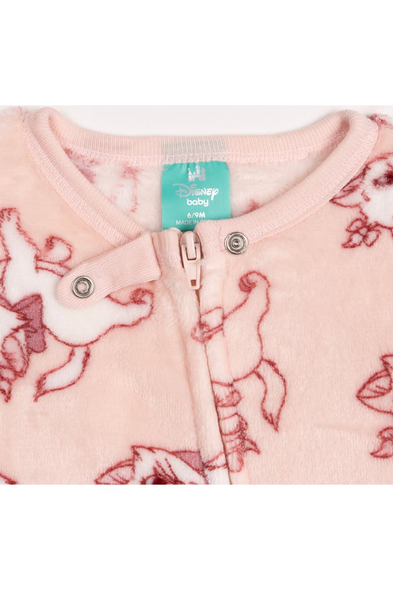 The Aristocats Marie Fleece Footed Sleep N Play, Alternate, color, Gossamer Pink Marie