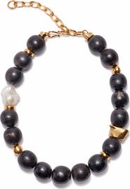Lizzie Fortunato Oria Bead & Freshwater Pearl Necklace