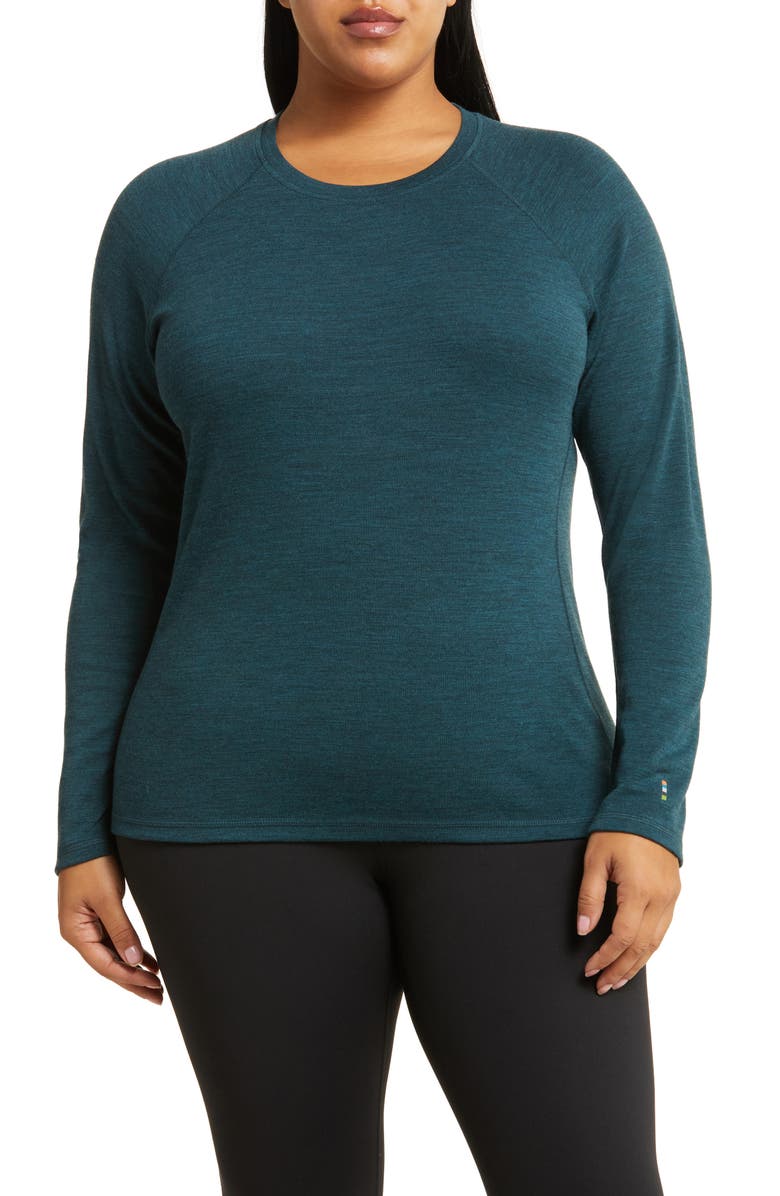 Smartwool Long Sleeve Merino Wool Thermal Top, Main, color, 