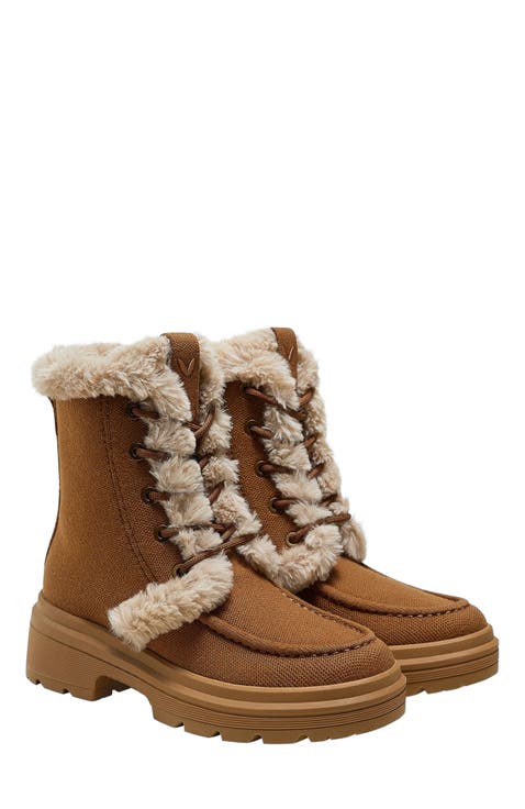 Faux Fur Water-Repellent Lightweight Warm Boots (Terry)