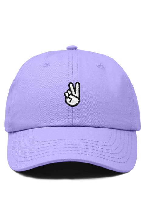 Peace Sign Embroidered Dad Hat