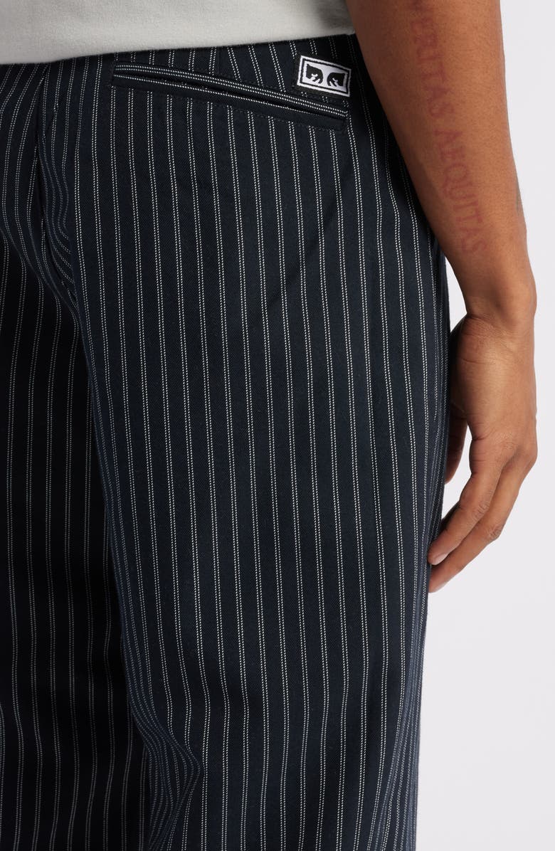 Obey Fubar Pleated Pinstripe Pants, Alternate, color, 