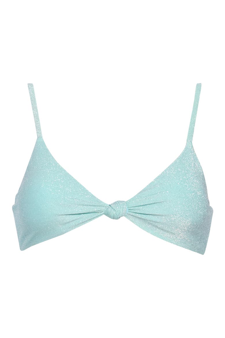 Zen Knotted Bikini Top, Main, color, BLEACHED AQUA