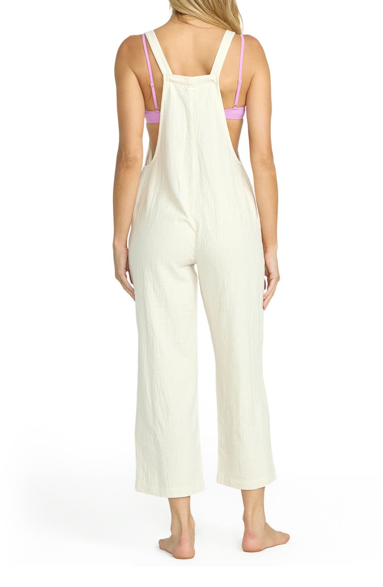 Billabong Pacific Time Cotton Gauze Jumpsuit, Alternate, color, White Cap