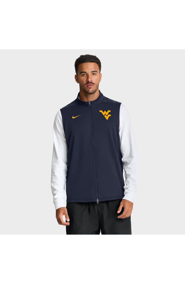 Nike Men's Nike Navy West Virginia Mountaineers Primetime Victory Performance Full-Zip Vest, Alternate, color, Navy