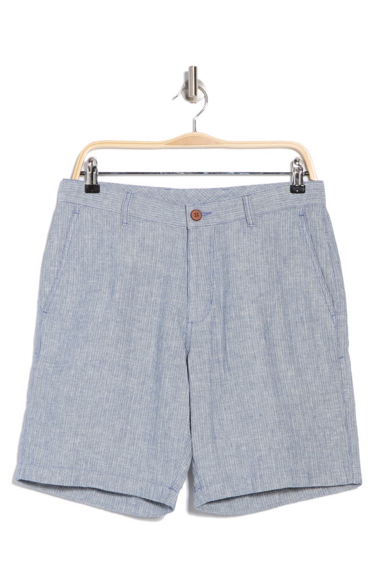 Tommy Bahama Metro Herringbone Linen & Cotton Blend Shorts, Alternate, color, Dockside Blue