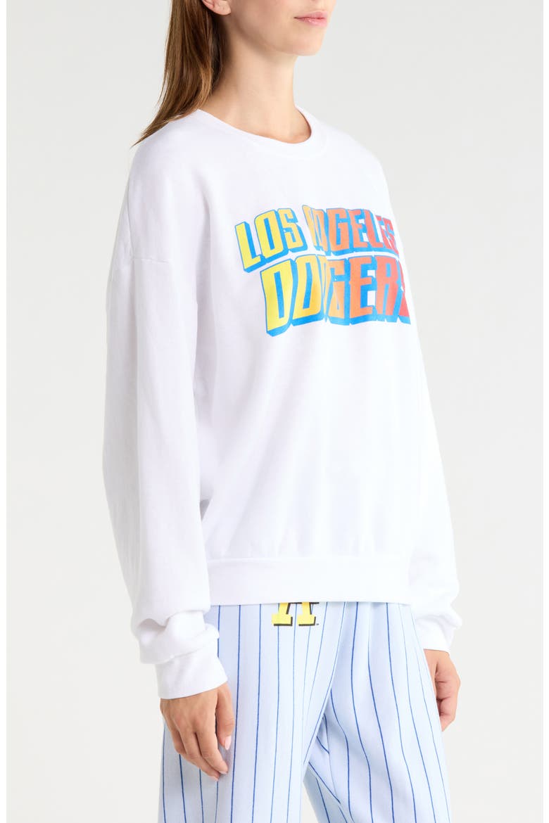 Los Angeles Dodgers Graphic Sweatshirt, Alternate, color, WHITE