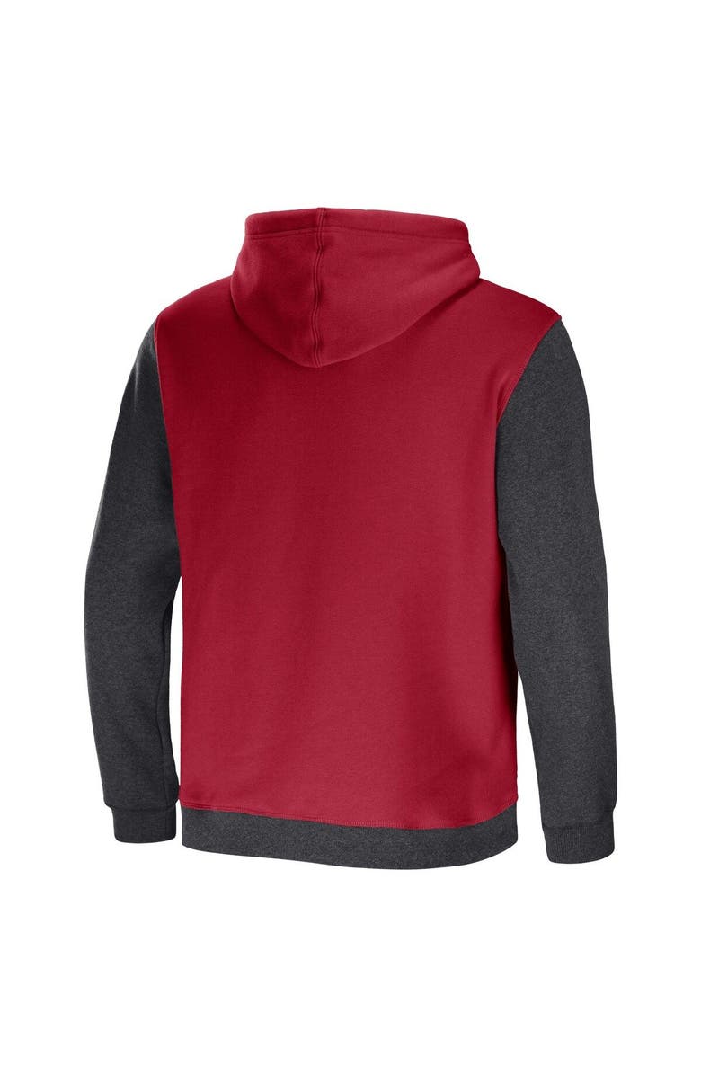 NFL X DARIUS RUCKER Men's NFL x Darius Rucker Collection by Fanatics Cardinal/Charcoal Arizona Cardinals Colorblock Pullover Hoodie, Alternate, color, Cardinal
