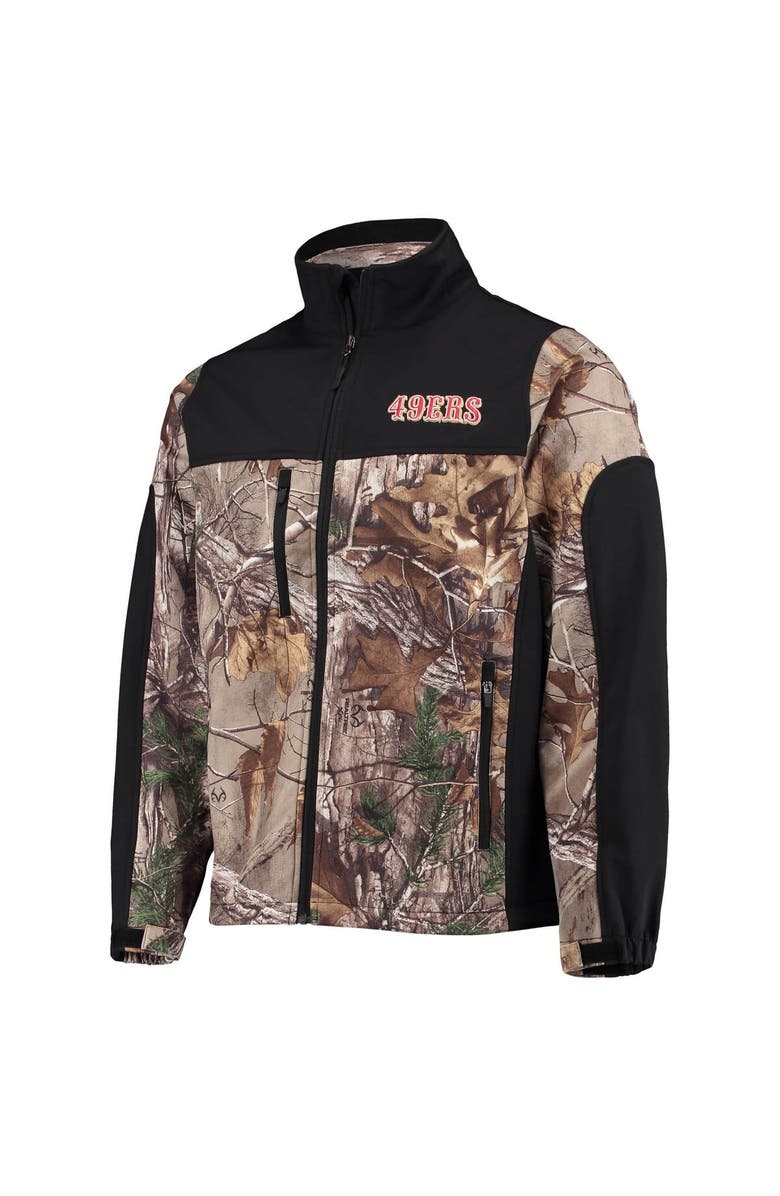 DUNBROOKE Men's Dunbrooke Realtree Camo/Black San Francisco 49ers Hunter Softshell Full-Zip Jacket, Alternate, color, 