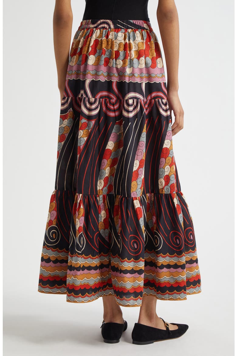 Paola Floral Print Tie Waist Maxi Skirt, Alternate, color, MAAR PRINT