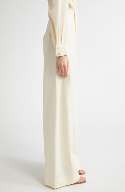 Ulla Johnson Yalena Cotton Blend Wide Leg Sailor Pants In Neutral