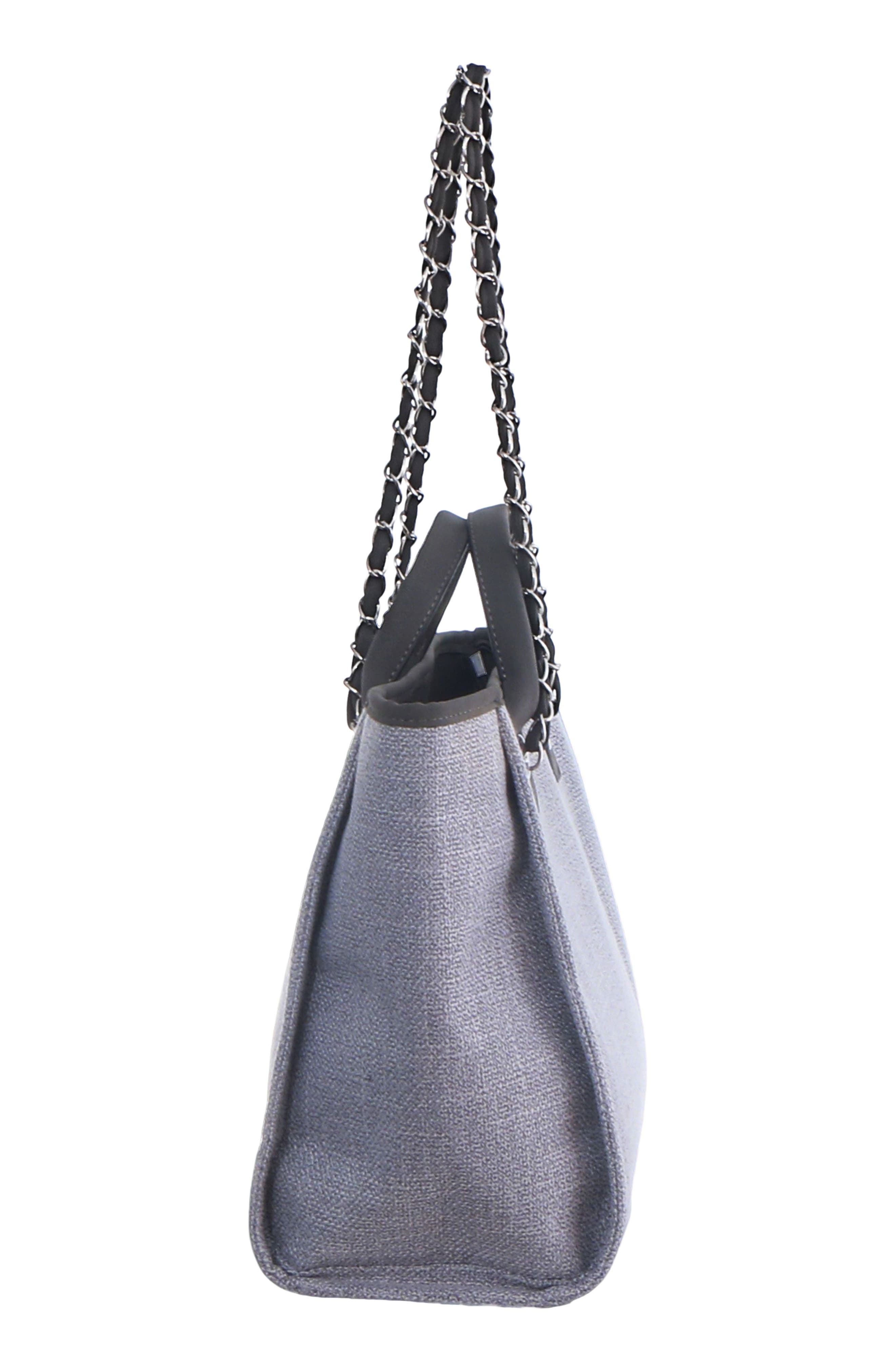 Chain Oversized Tote, Alternate, color, GREY