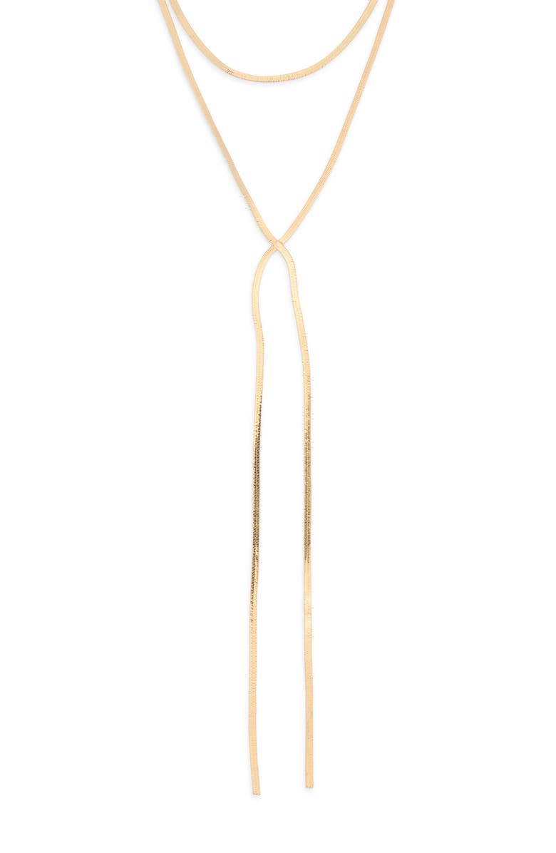 NORDSTROM RACK Y-Drop Necklace, Main, color, Gold