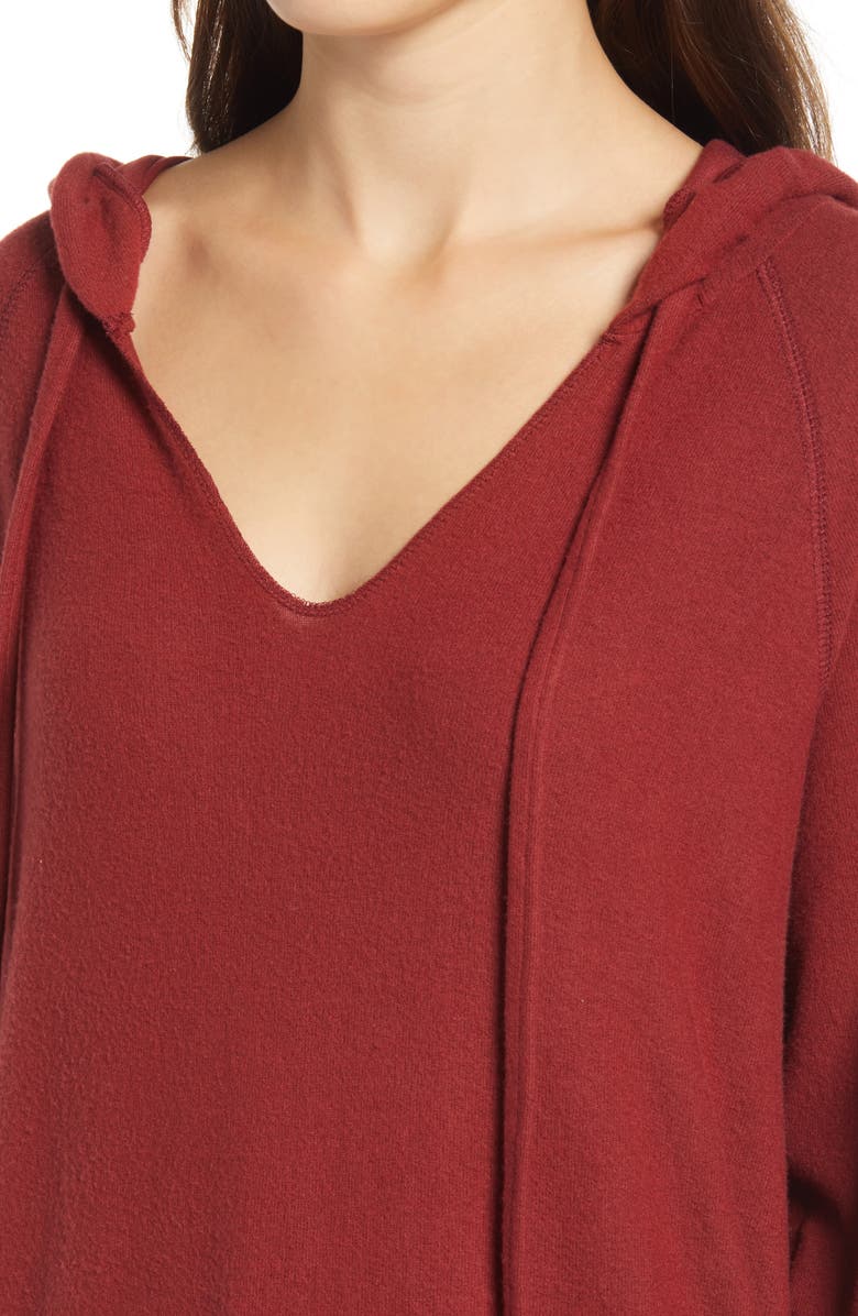 Treasure & Bond Cozy V-Neck Hooded Sweatshirt, Alternate, color,