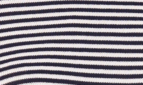 Two By Vince Camuto Stripe Elbow Sleeve Sweater In Classic Navy