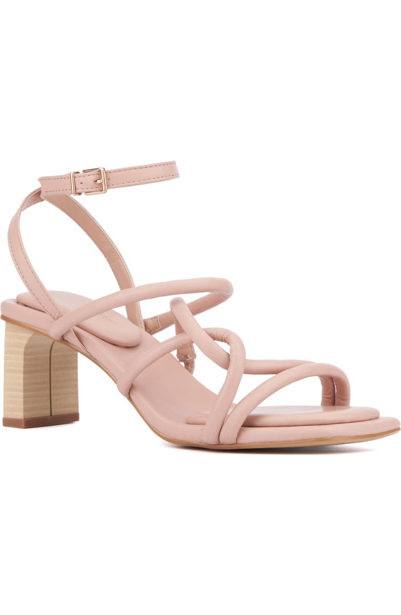 Fashion to Figure Ohara Strappy Block Heel Sandal - Wide Width, Main, color, Light Pink