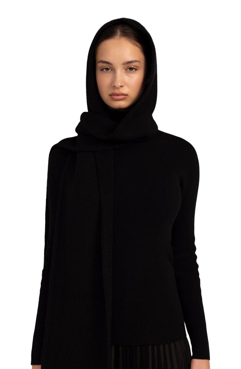 GOBI Mongolian Cashmere Hooded Cashmere Scarf, Alternate, color, 