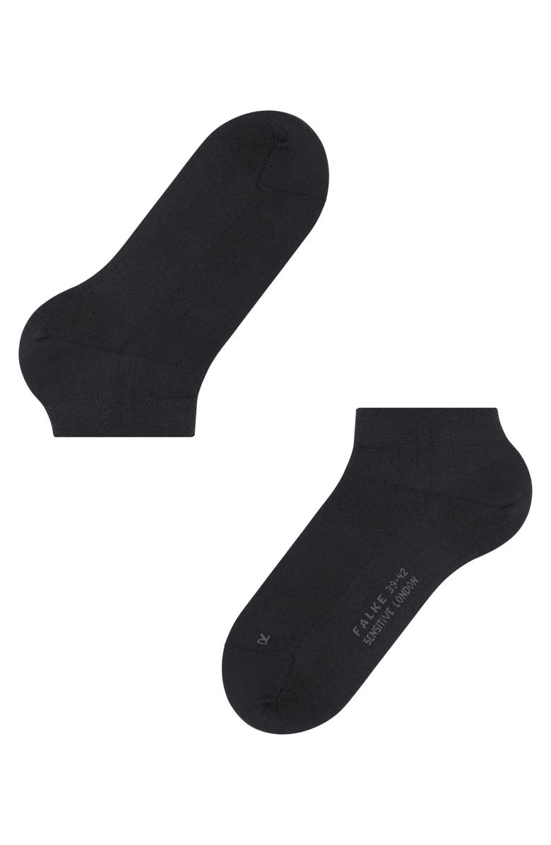 Falke Sensitive London Sneaker Socks for Diabetics, Alternate, color, Black
