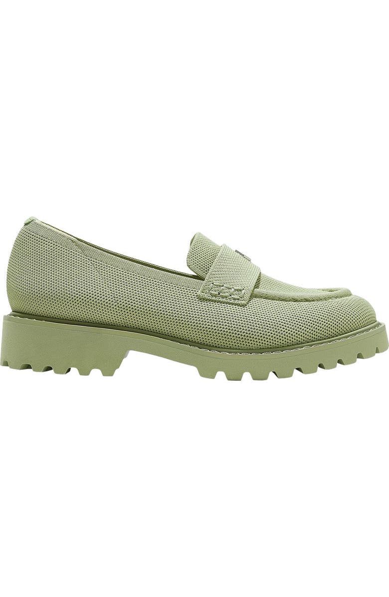 VIVAIA Round-Toe Platform Chunky Heel Loafers, Alternate, color, Matcha