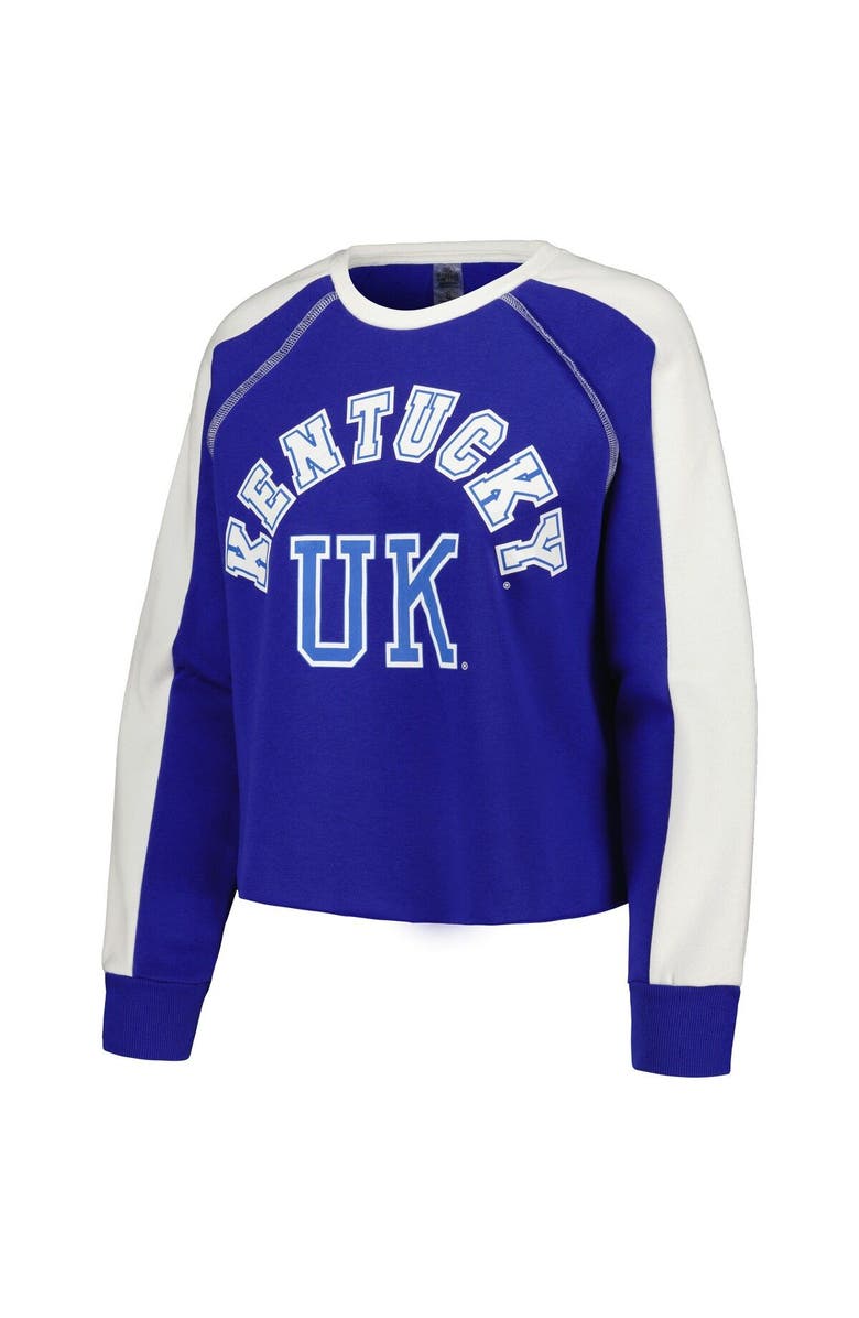 GAMEDAY COUTURE Women's Gameday Couture Royal Kentucky Wildcats Blindside Raglan Cropped Pullover Sweatshirt, Alternate, color, Royal