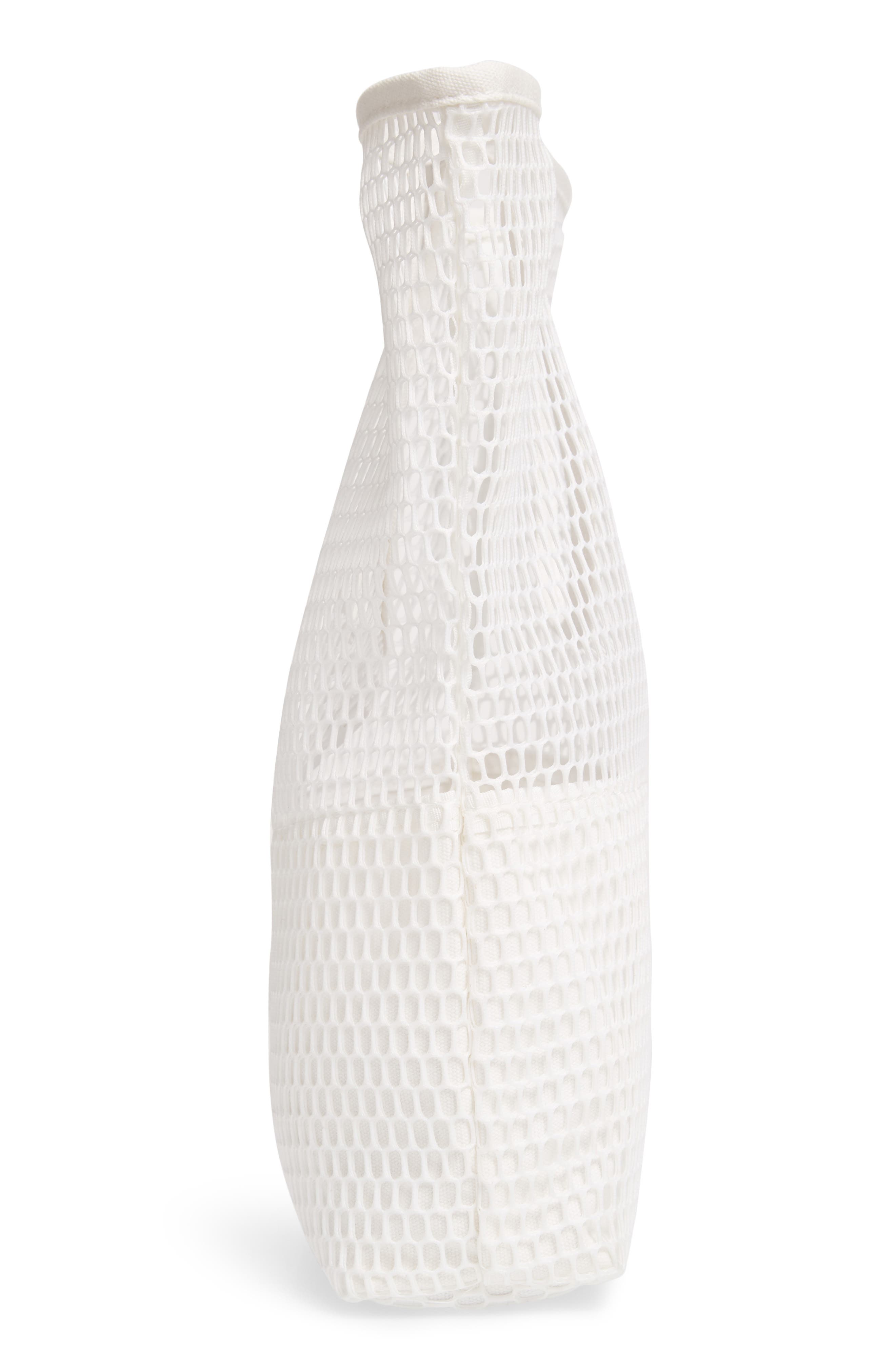 Netted Tote, Alternate, color, WHITE