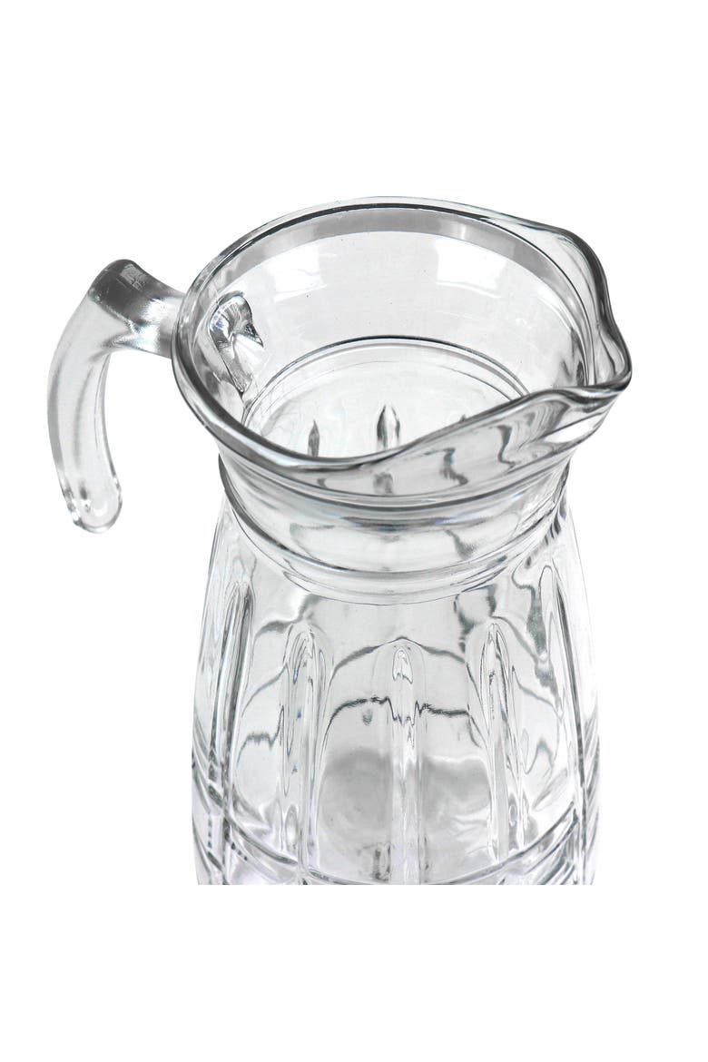 Jewelite Glass Pitcher and Tumbler Set, Alternate, color, Clear
