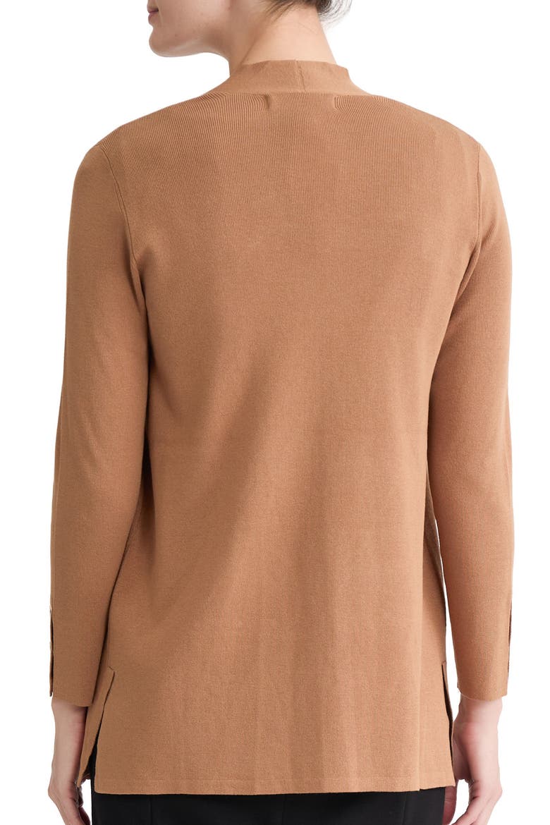 Open Front Cardigan, Alternate, color, DARK CAMEL