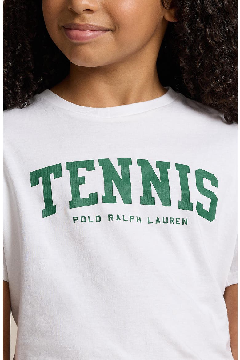 Kids' Tennis Cotton Graphic T-Shirt, Alternate, color, WHITE