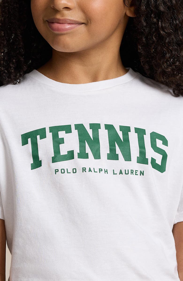 Polo Ralph Lauren Kids' Tennis Cotton Graphic T-Shirt, Alternate, color, White