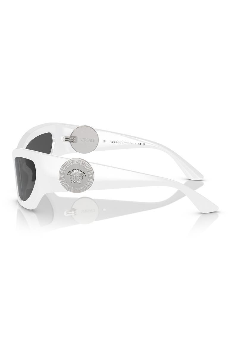 60mm Cat Eye Sunglasses, Alternate, color, WHITE