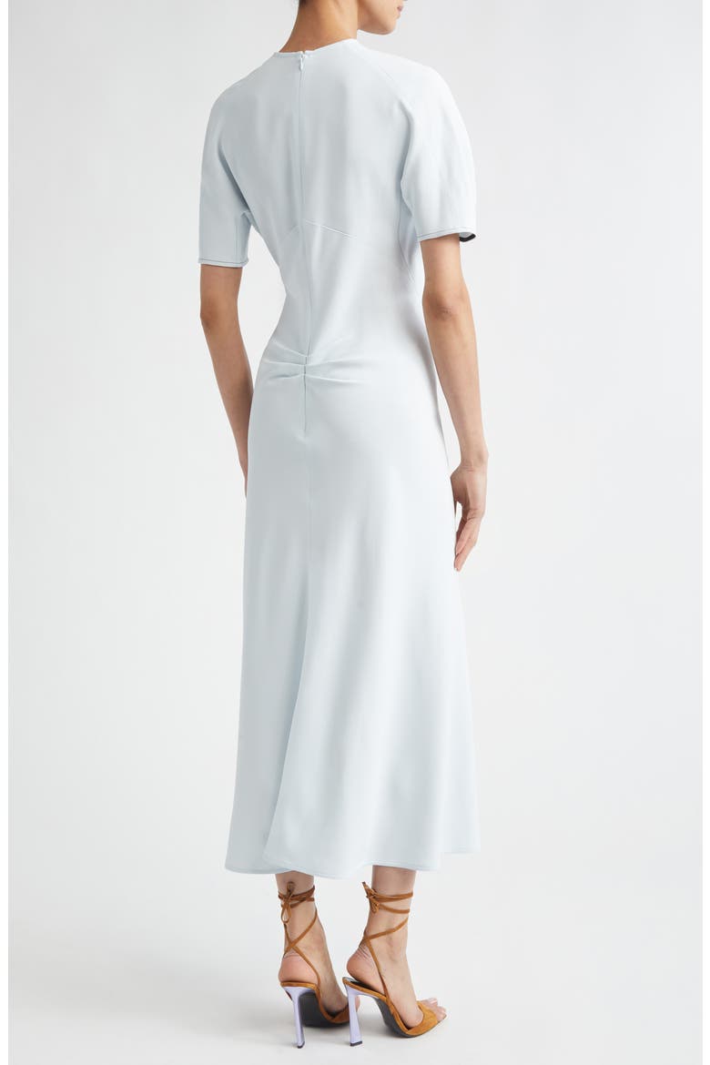 Gathered Detail Midi Dress, Alternate, color, GLACIAL BLUE